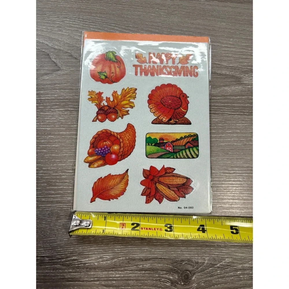 Vintage Paper Art Co 4 sheets Thanksgiving Stickers Collector Series Fall Season